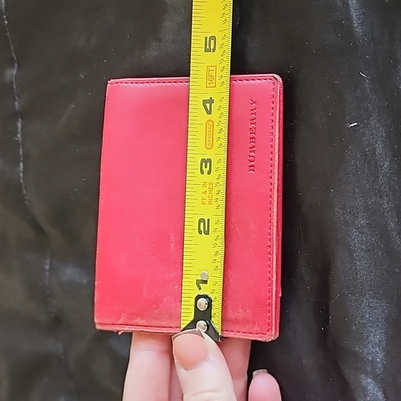 Burberry Leather Card Wallet Red - Picture 10 of 13